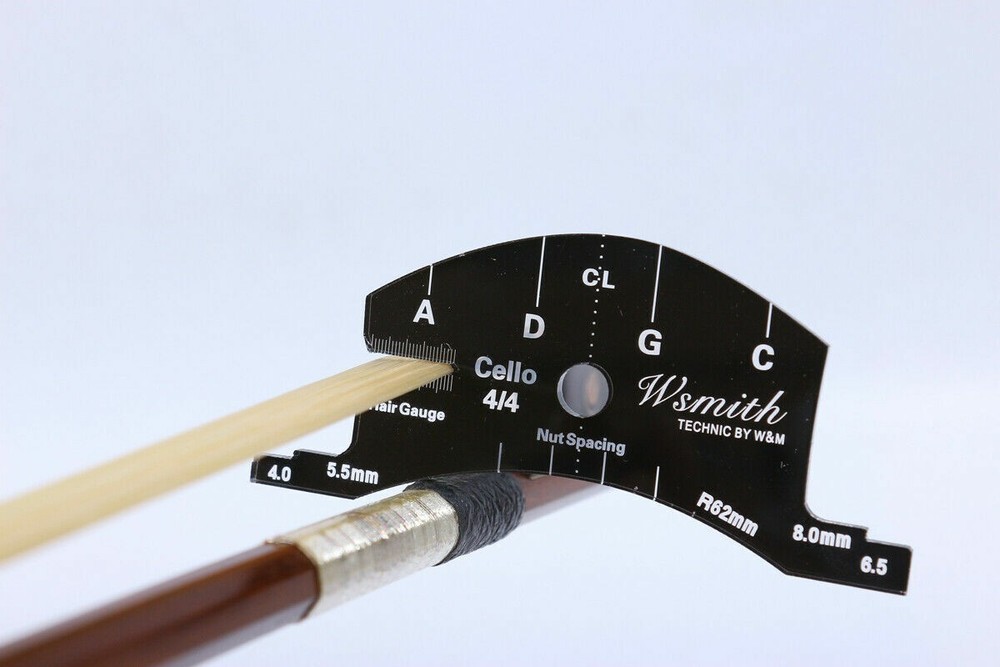 4/4 Cello Bridge Nut Shaping Tool String Spacing Marker & Bow Standard Gauge