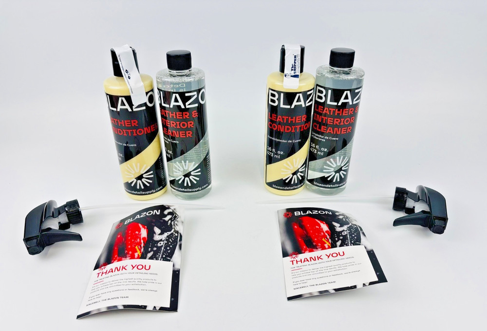 BLAZON Leather & Interior Cleaner + Leather Conditioner COMBO 2 PACK