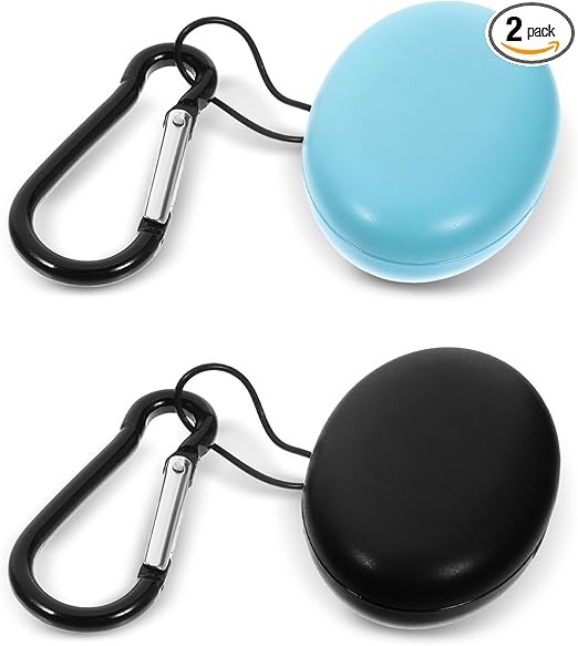Thinp 2 Pcs Earplug Case,Loop Earplugs Case Loop Case Ear Plug Case Oval Earplug