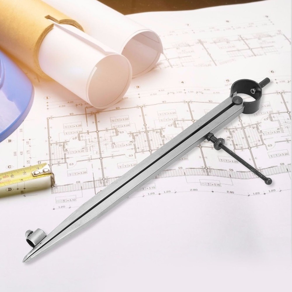Wing Divider Gauge Carbon Steel Adjustable Angle Lockable Scribing Tool For