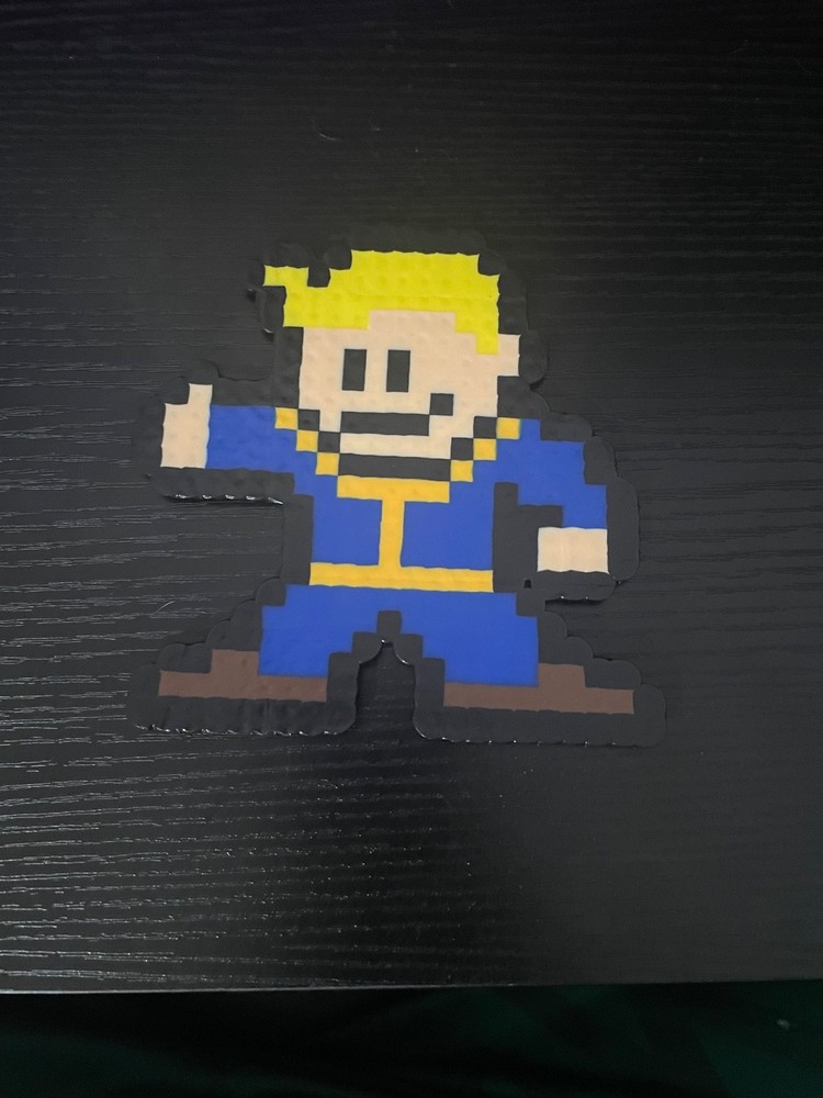 Fallout Vault Boy fuse bead pixel art perler