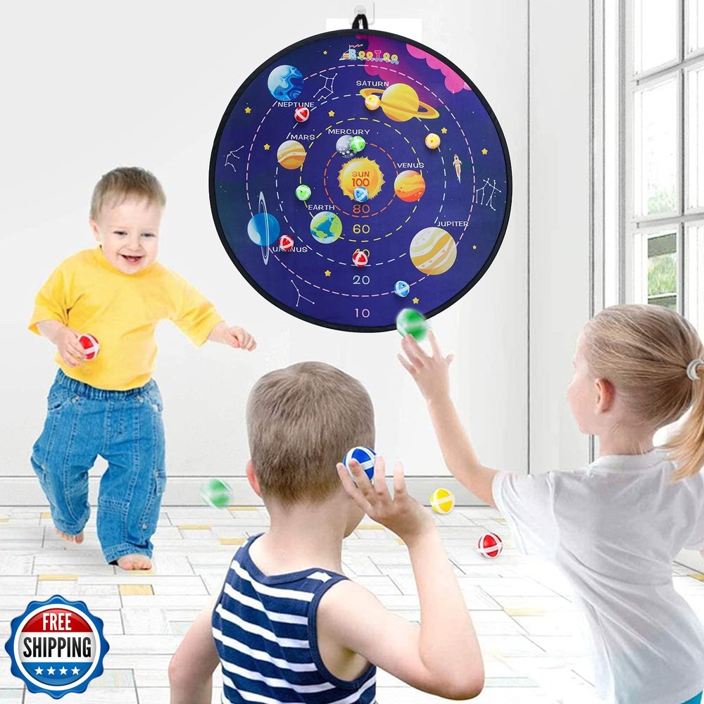 BooTaa 2 Pack 29" Large Dart Board Game Set with 20 Sticky Balls,