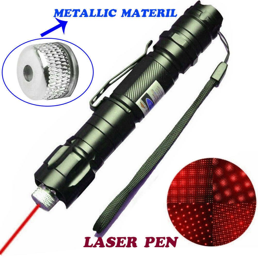 Red Laser Pointer Pen Lazer +2PCS Battery