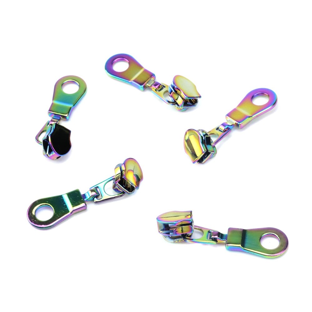 10-Pack #5 Rainbow ZipperZipper Replacement Zipper Pull for Luggages Purses B...