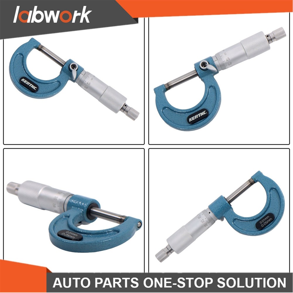 Labwork Outside Micrometer 0-1" Measuring Tool 0.0001" Graduation Set