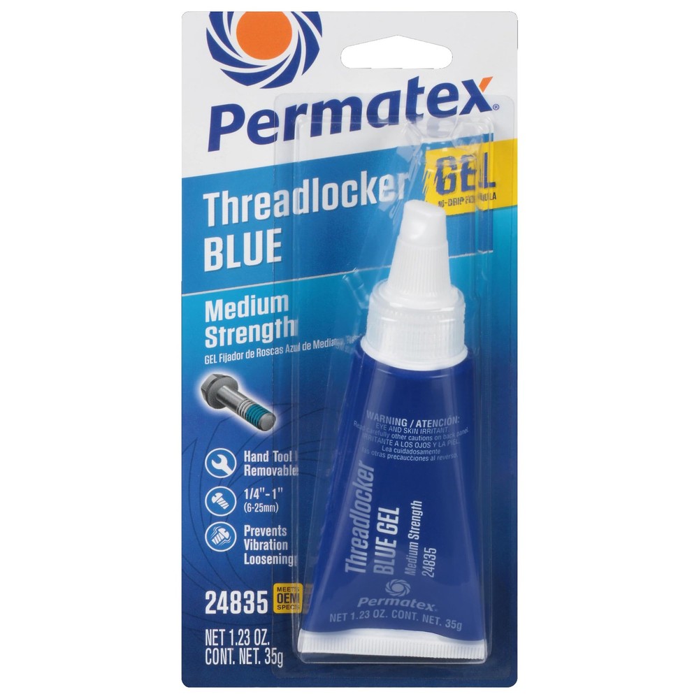 Permatex 24835 Medium Strength Threadlocker Blue Gel, 35 gr., Blue