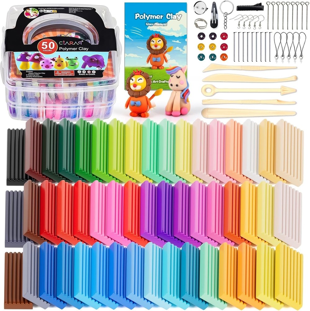Kids Modeling Clay with Sculpting Tools