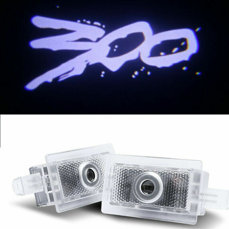 2x LED Car Door Courtesy Projector Puddle Lights HD For Chrysler 300 2005-2021