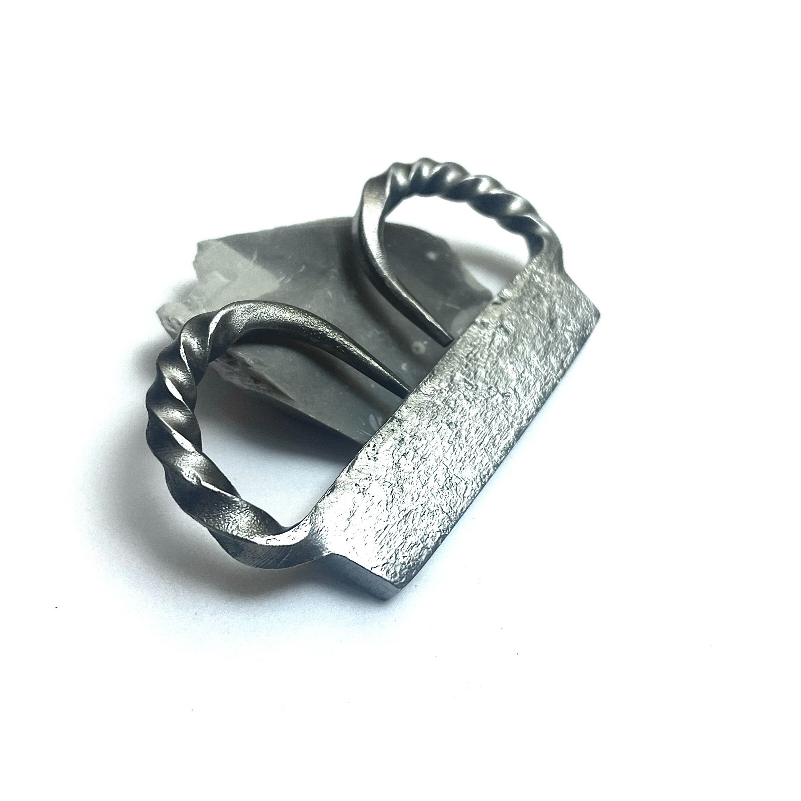 Flint and Steel Fire Starter, Hand forged Carbon Striker, Bushcraft, Camping