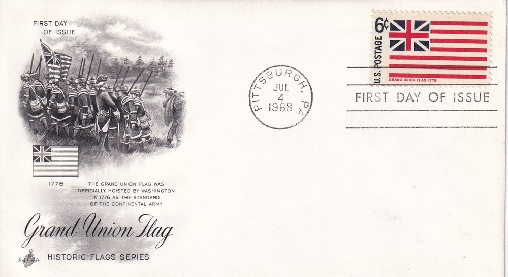 STAMP US SCOTT 1352 "Grand Union Flag" 6 CENT 1968 FDC - X