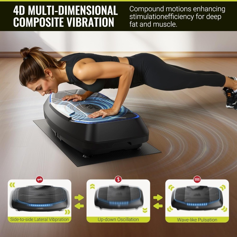 Adjustable Speed Vibration Plate Exercise Machine for Full Body Workout Muscle