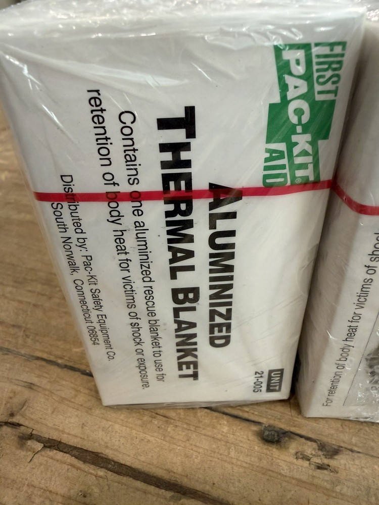 Pac-Kit Aluminized Rescue Blanket 10 new boxes sealed