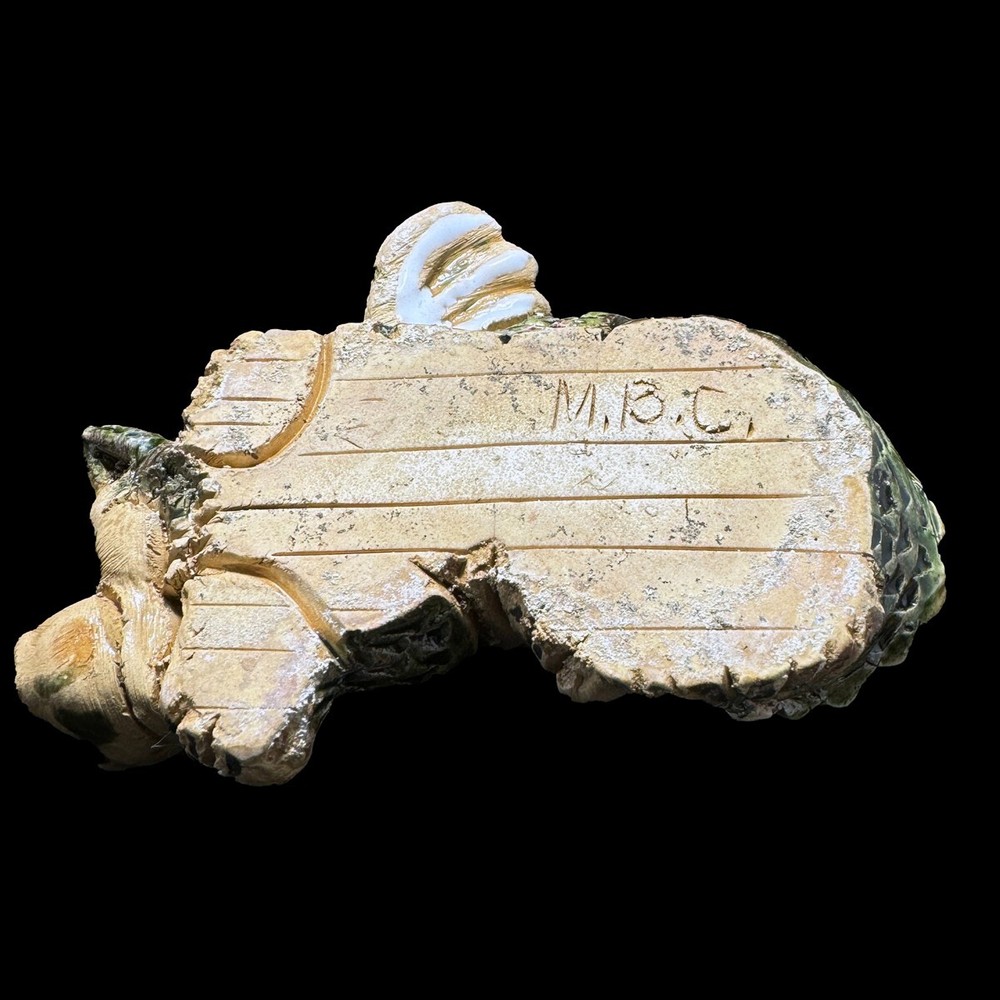 Small Sleeping Dragon Statue Hand Made Signed M. B. C.