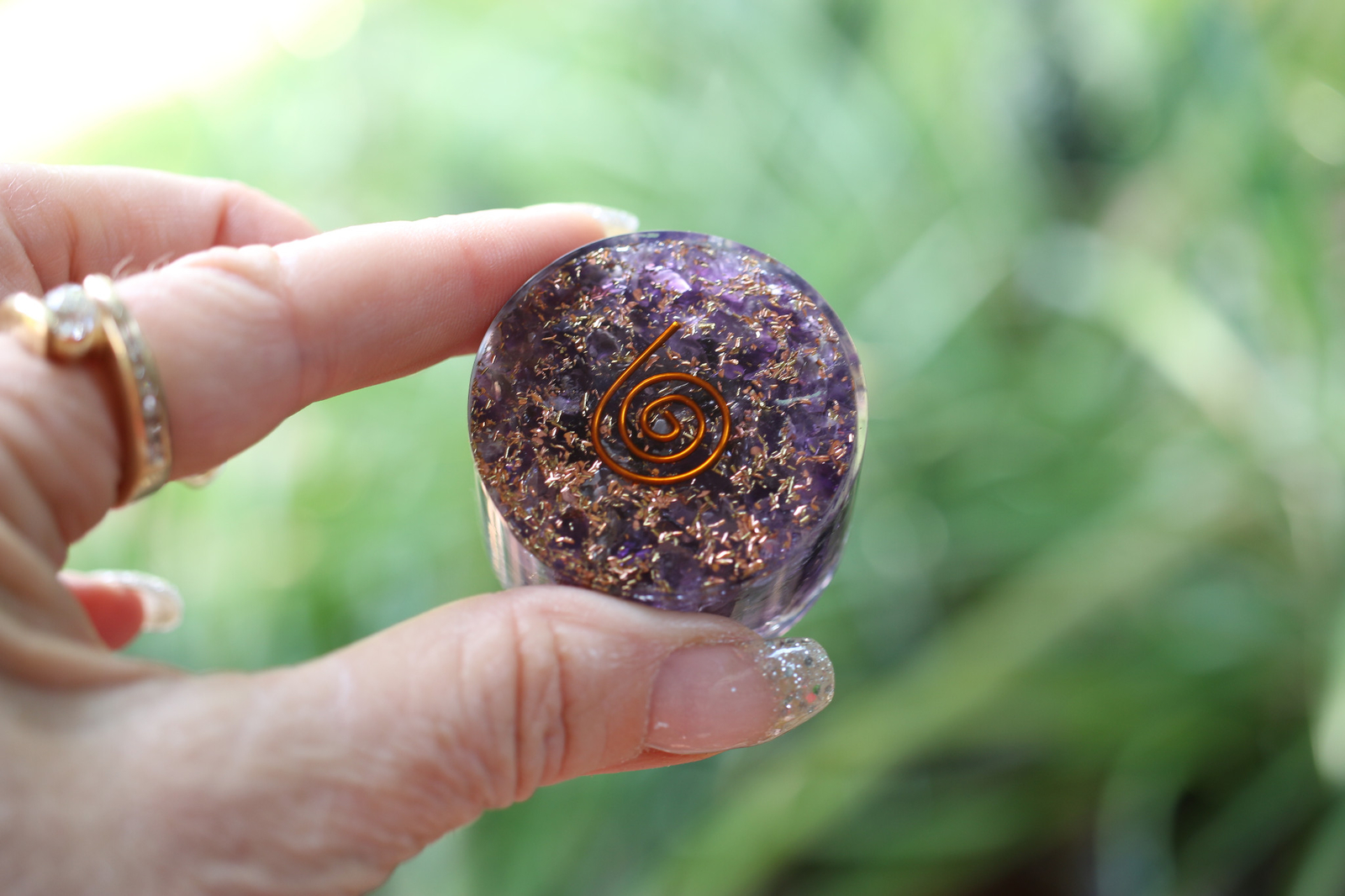 Amethyst Orgone Tower Buster 1.75" EMF Protection Energy Generator