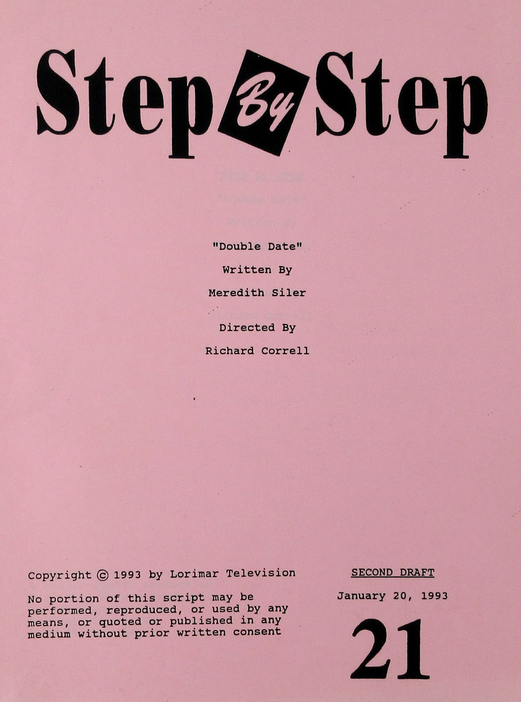 Step By Step TV Show Script Patrick Duffy Double Date S4.E15 Second Draft 1993