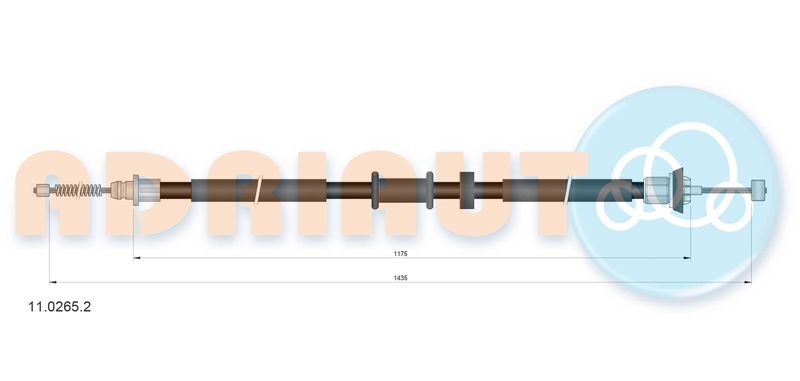 Cable Pull, parking brake ADRIAUTO 11.0265.2