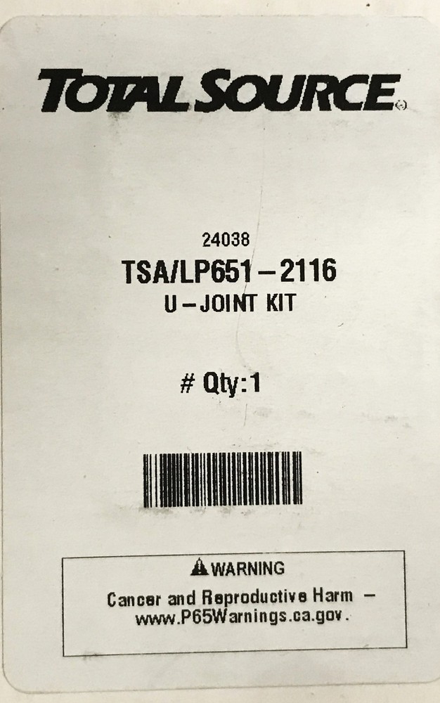 Total Source Universal Joint Kit TSA/LP651-2116 NOS