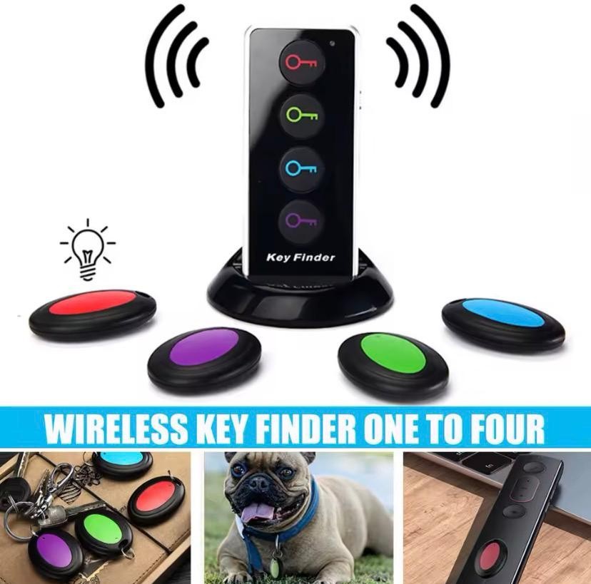 Key Finder, 80Db+ RF Item Locator Tags with 131Ft. Working Range,Wireless Remote