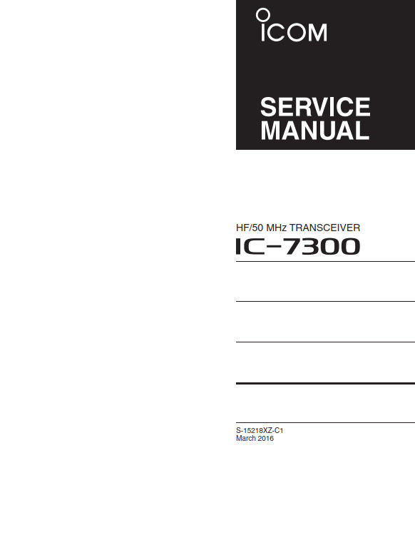 Icom IC-7300 Basic Manual & Service Manual & Full Manual on CD