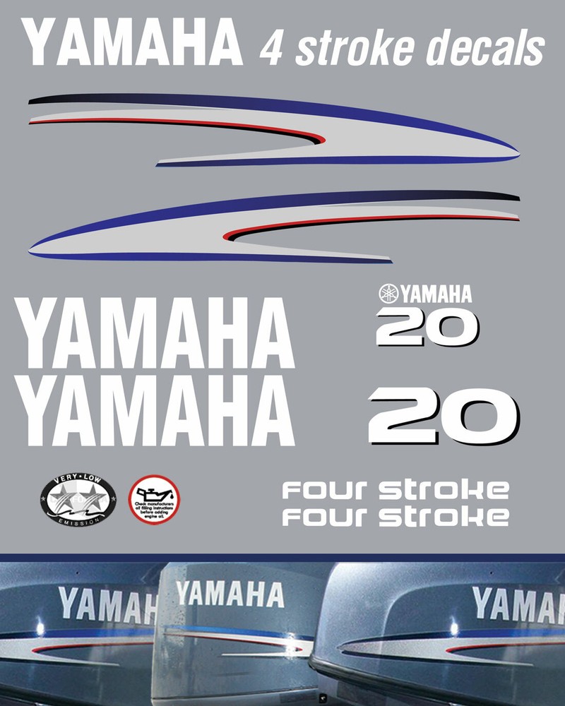 YAMAHA 20hp  4 stroke outboard decals