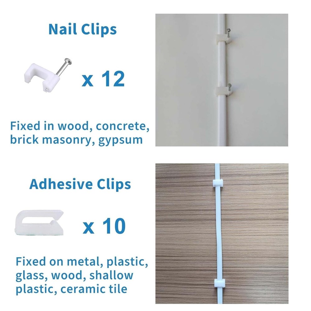 20FT Flat Power Extension Cable Micro USB Cord for Security Cameras 2 Pack