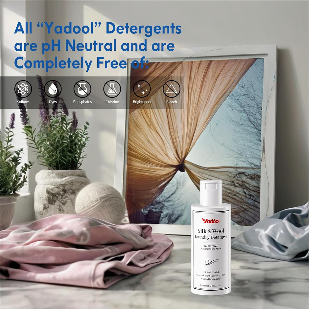 Silk & Wool Laundry Detergent, PH Neutral Cashmere Detergent, Double Concentrate