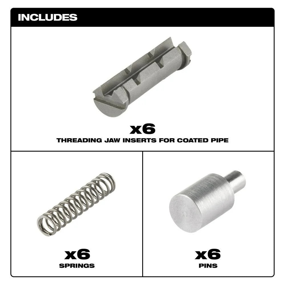 Milwaukee Threading Jaw Inserts For Coated Pipe