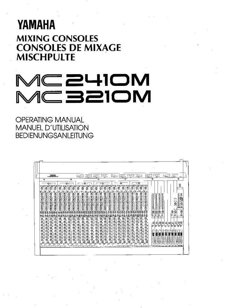 Yamaha MC-600-E-18 Mixing Console Owners Manual