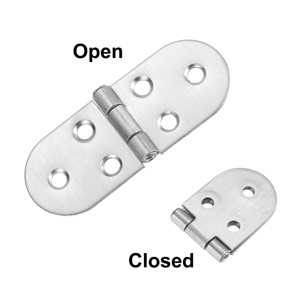 Folding table hinge, 4 pcs 270° with screws, silver, iron