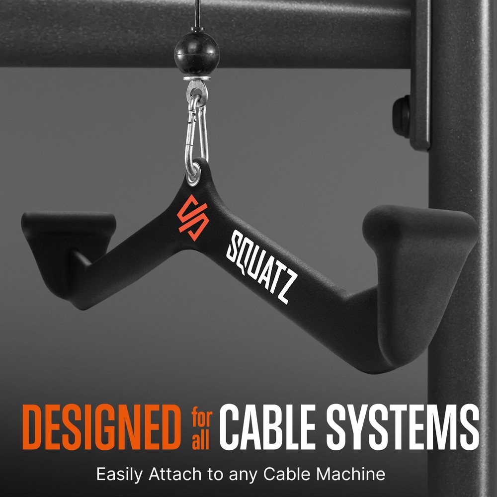 SQUATZ Lat Pulldown Attachments, T-bar, V-bar, Pulley Cable Attachments, Bice...