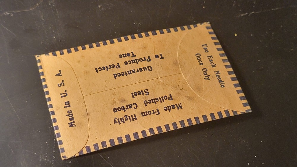 Humbard Music Store Gramophone phonograph needle packet - empty