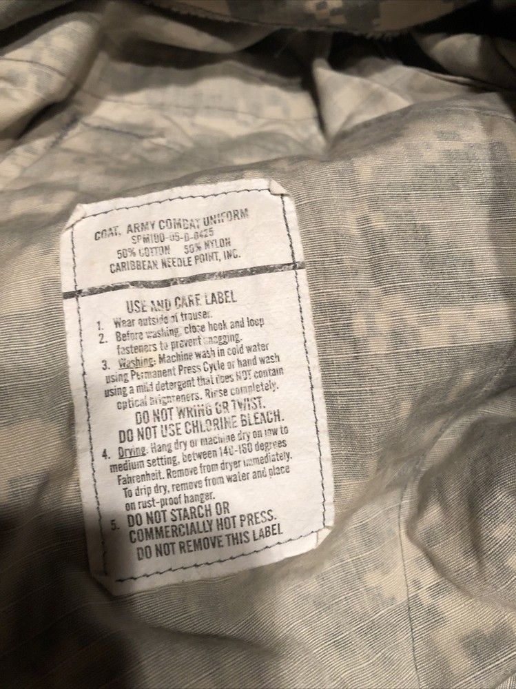 coat army combat uniform gi bdu medium long digital camo Zipper