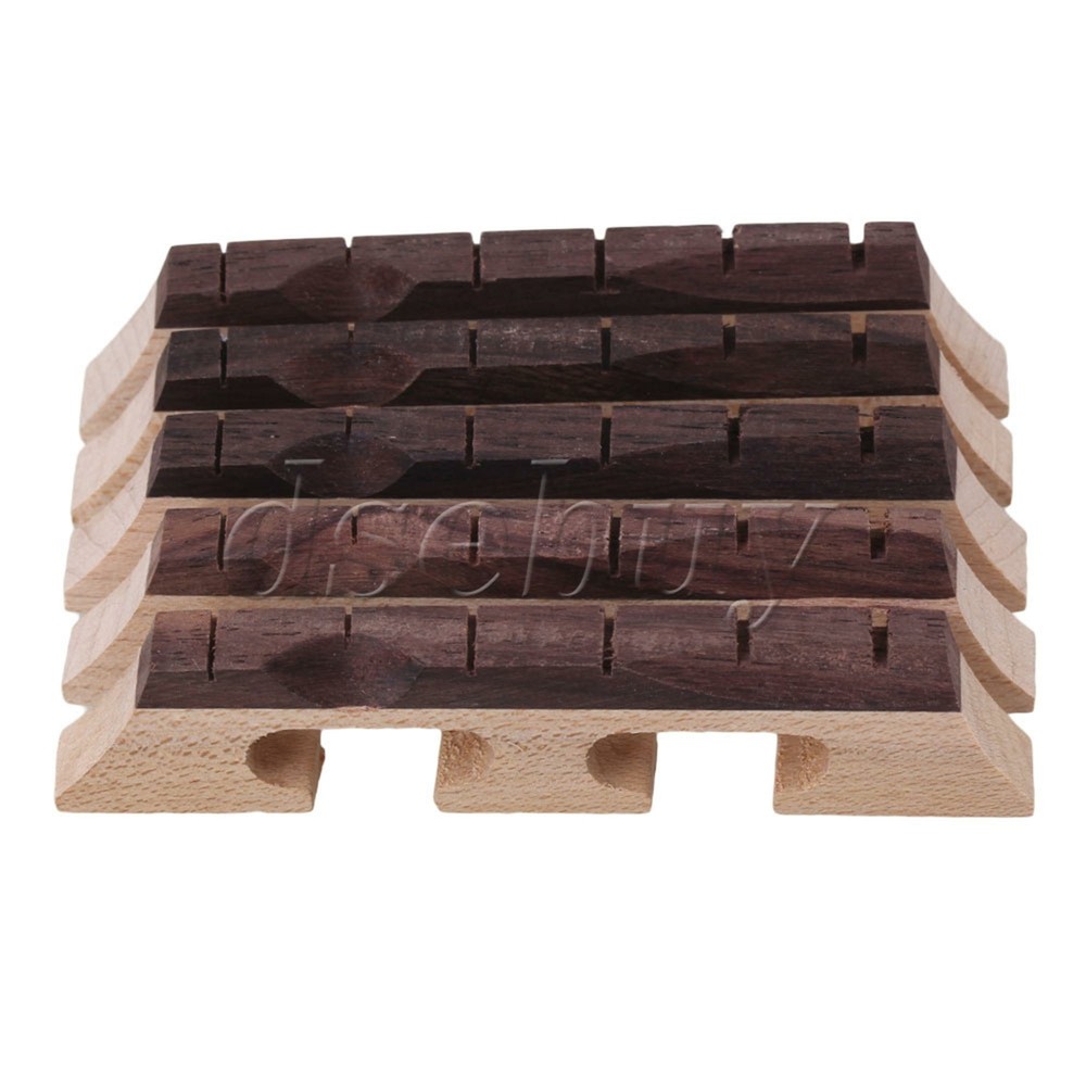 5x Maple Ebony 6 String Ukulele Banjo Guitar Bridge String Instrument Part
