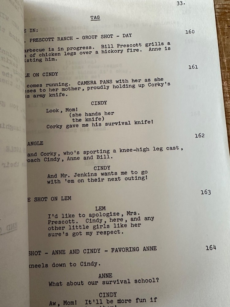 Thunder and the LITTLEST LIBBER ORIGINAL TV SHOW SCRIPT
