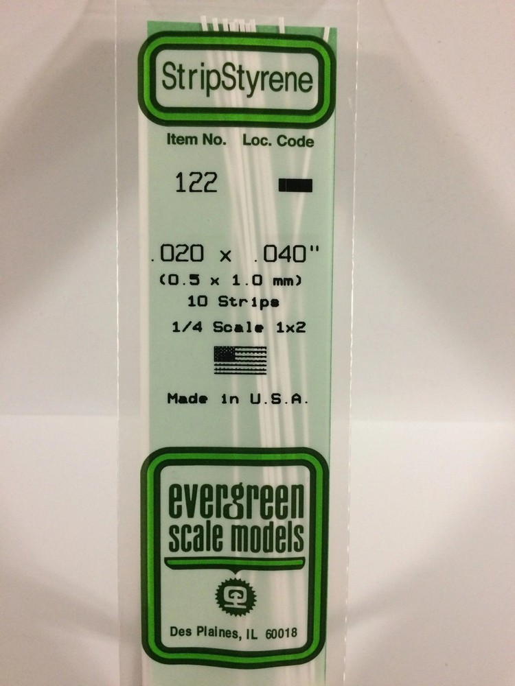EVG122 .020X.040 STRIPS 10PC