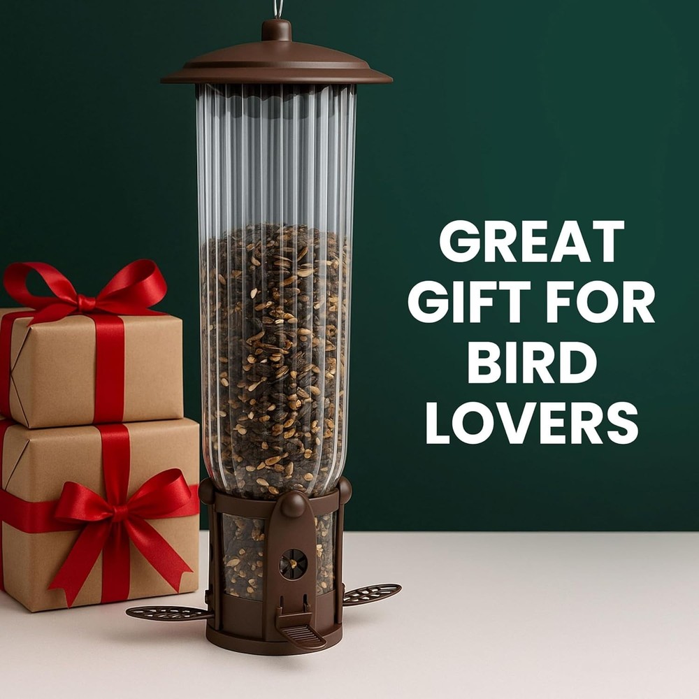 Shake-Resistant Bird Feeder with Weight-Activated Perches