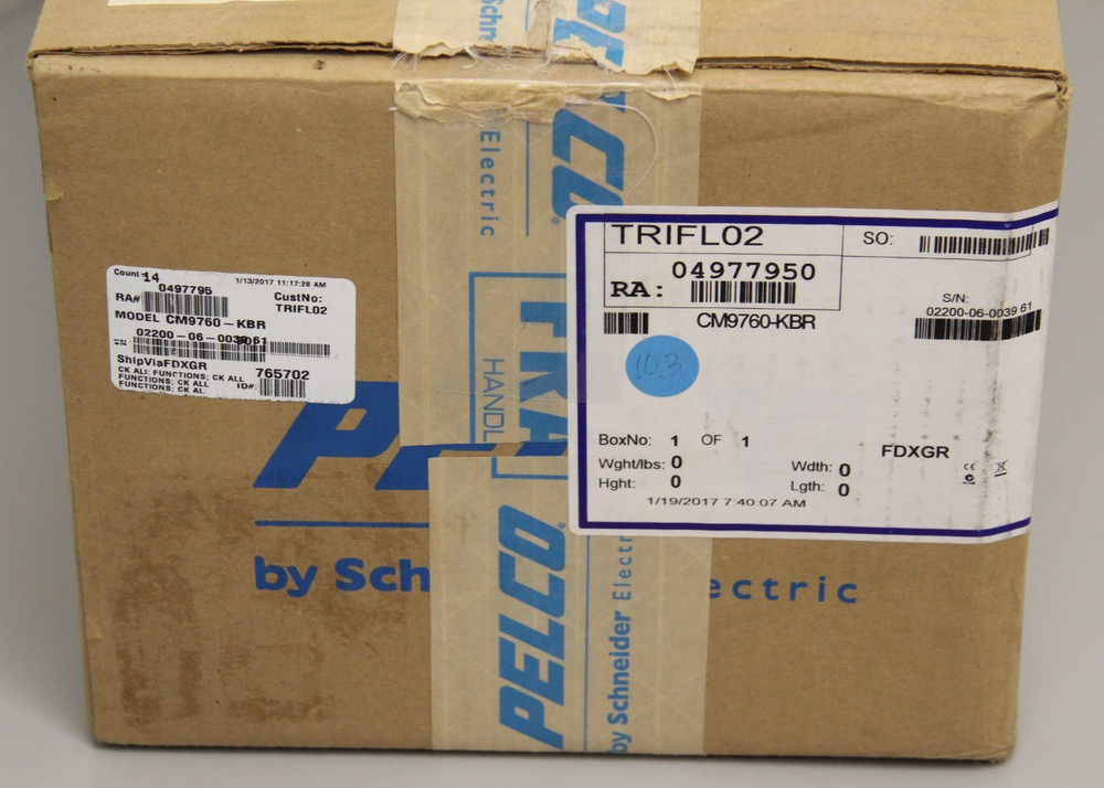 Pelco CM9760-KBR Full Function Variable Speed PTZ Keyboard