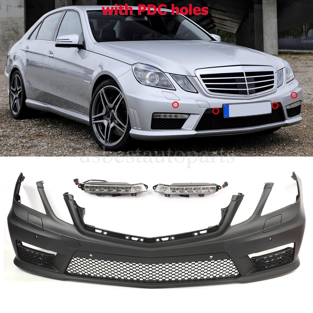 Front Bumper W/LED DRL W/PDC For Mercedes E Class 2010-2013 W212
