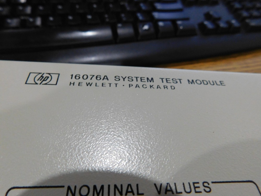 Hewlett Packard Model: 16076A System Test Module