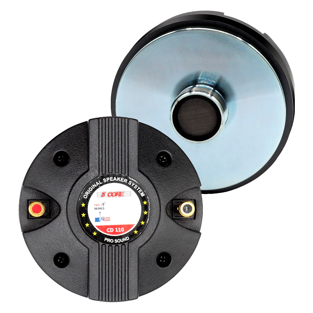 5Core Compression Horn Driver Tweeter 110mm Magnet 18 Oz 1.75" 44MM Titanium