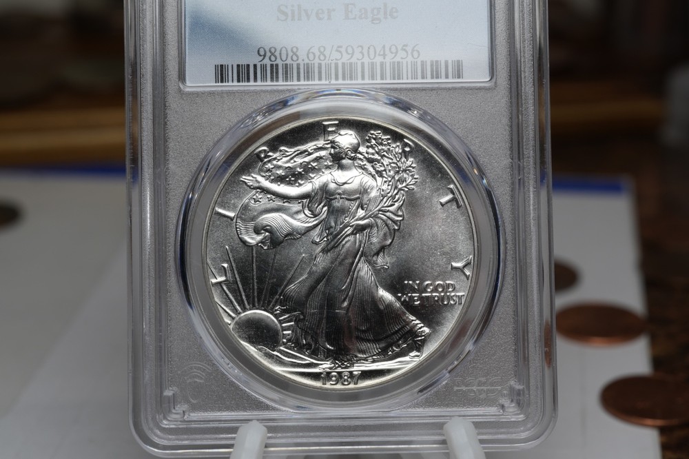 1987 American Eagle 1 oz Silver Dollar PCGS MS 68 Certified