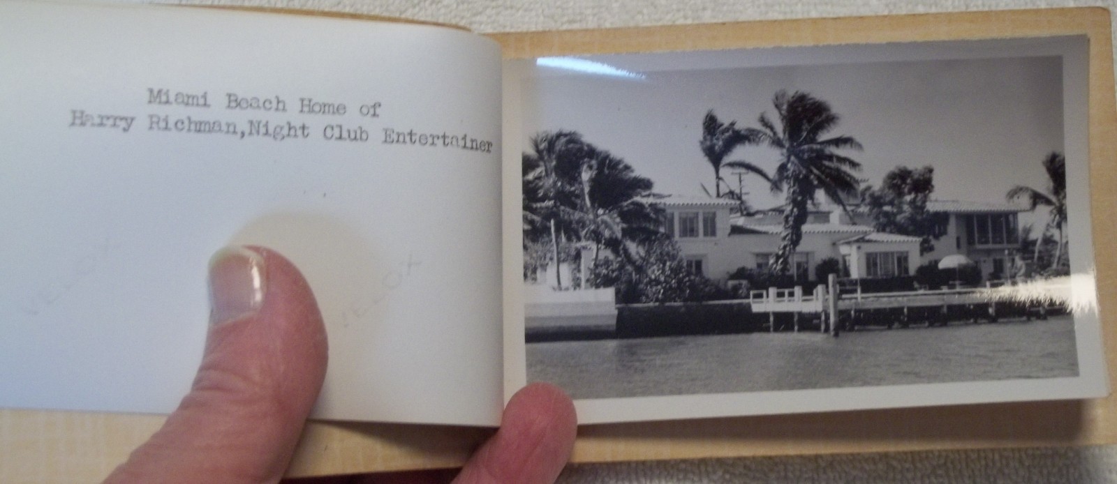 Photo Scenic Route Miss Miami Speed Boats Sightseeing BOOKLET Al Capones Home et