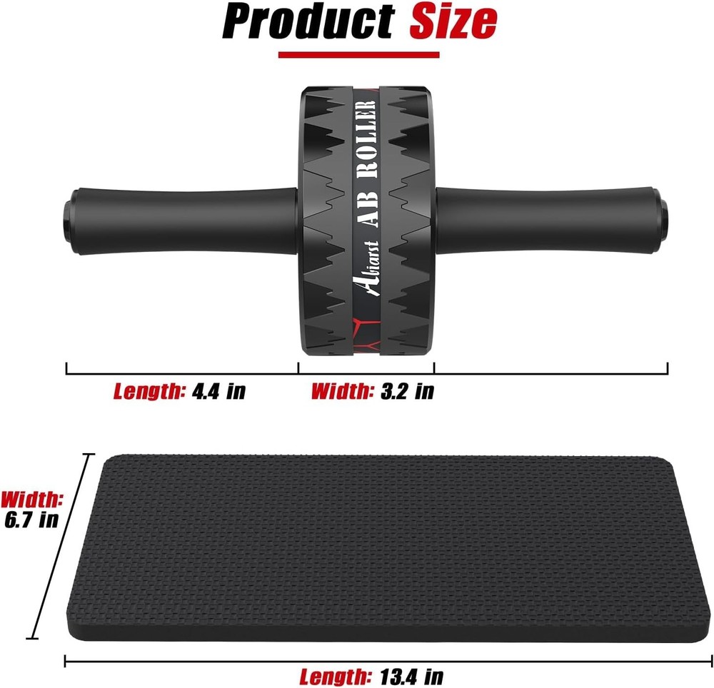 Durable Ab Roller with Knee Pad - Perfect for Efficient Core Workouts at Home