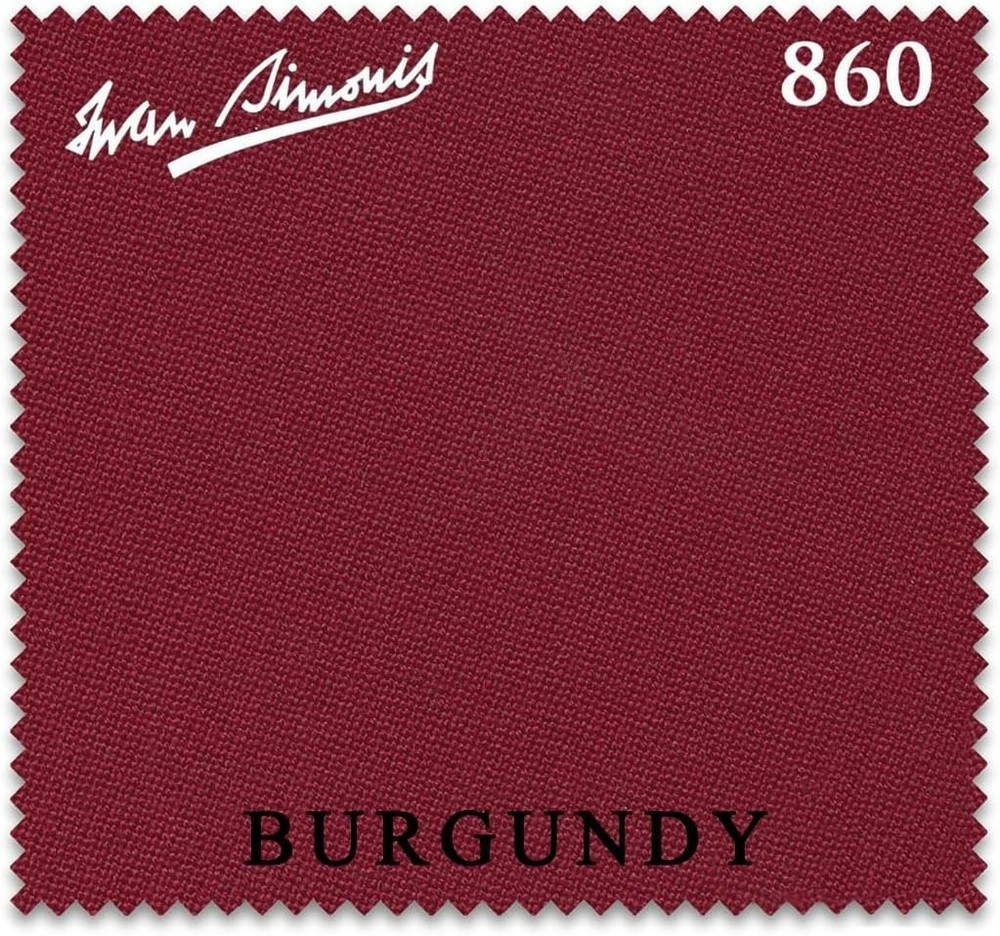 Simonis 860 Pool Table Cloth -Burgundy 9FT