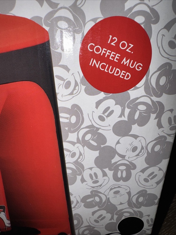 DISNEY Mickey Mouse Single Serve Coffee Maker Includes Mug New in Box