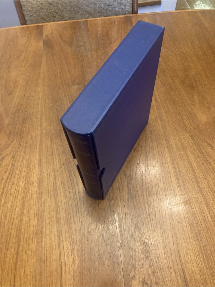 Elbe Stamp Album And Slipcase 1461-BL, Gold Detailing