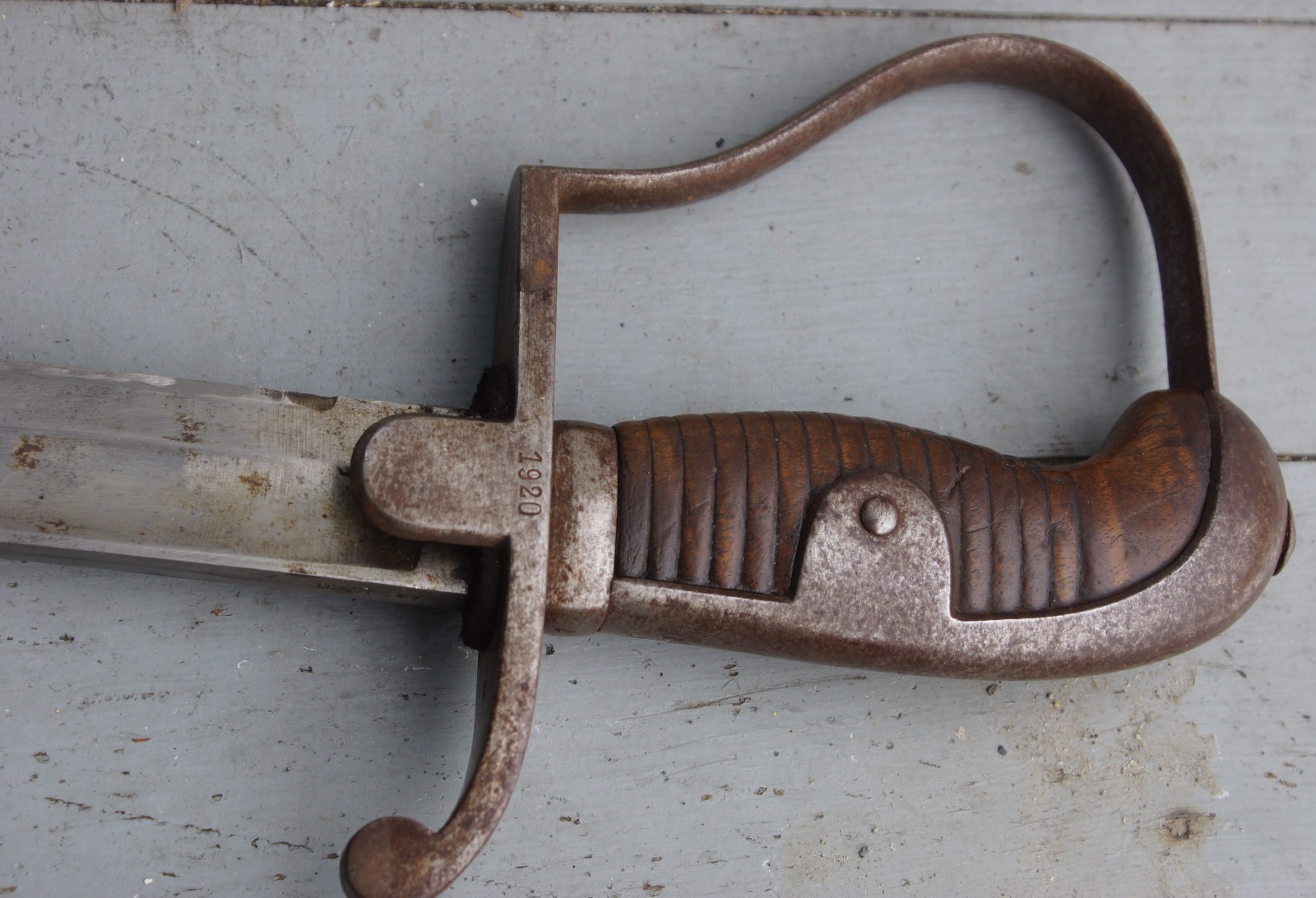 Imperial German Model 1873-1896 Artillery Saber w/ Scabbard Unit Marks FW HOLLER