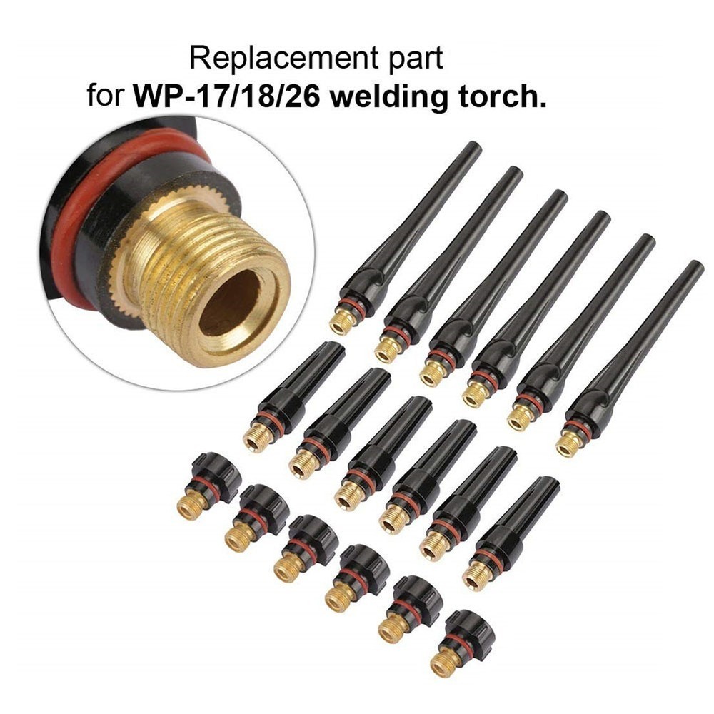 18PCS Back Cap Torch Kit for TIG Welding Compatible with WP17 WP18 WP26