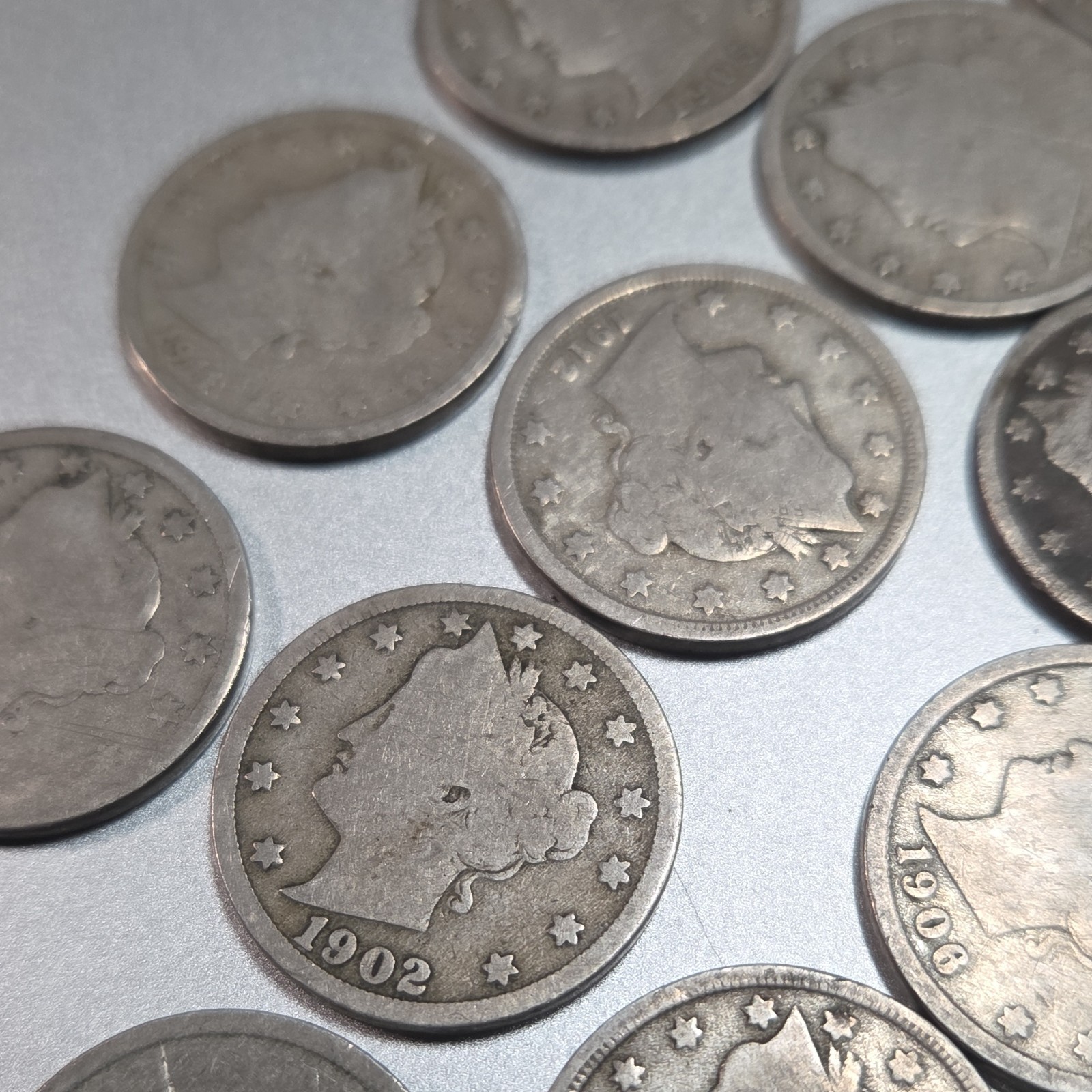Liberty V Nickel Lot (20 Coins) Better Grade 1890s–1912 Incl 1912D Strong Detail