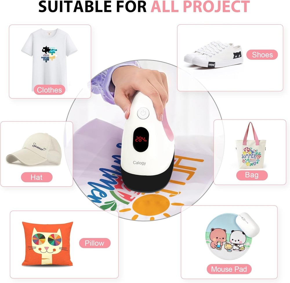 Personalized Crafting Made Easy: Mini Heat Press with Adjustable Temp Control